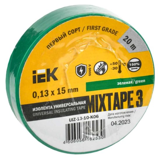 Изолента пвх IEK UIZ-13-10-K06