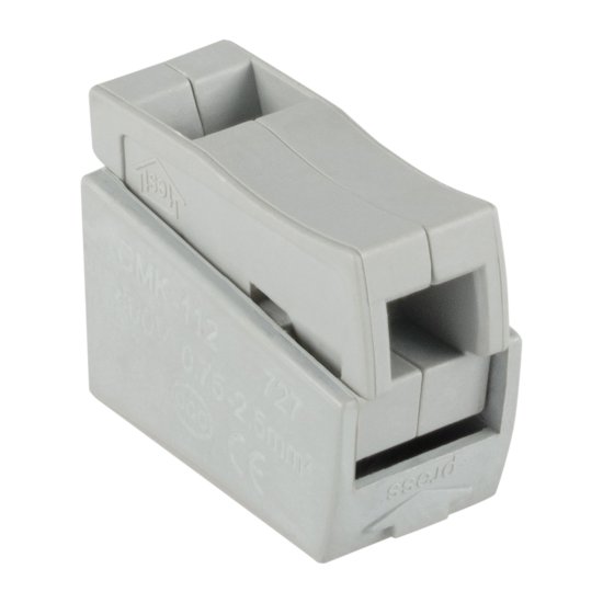 Клеммы соединительные монтажные Duwi СМК 224-112 2-проводные 1.0-2.5X2/0,5-2.5мм² серые 5шт 26735 5