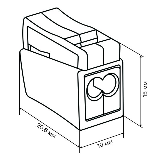 Клеммы соединительные монтажные Duwi СМК 224-112 2-проводные 1.0-2.5X2/0,5-2.5мм² серые 5шт 26735 5