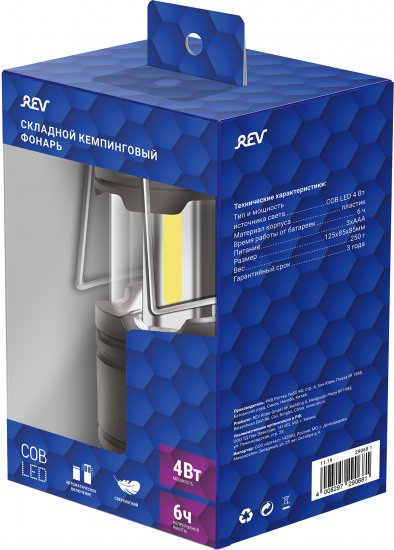 Фонарь светодиодный кемпинговый Duwi складной 4 Вт 3XAAA