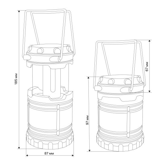Фонарь светодиодный кемпинговый Duwi складной 4 Вт 3XAAA