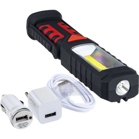 Фонарь светодиодный аккумуляторный рабочий Duwi 3568 6 Вт + 1 Вт