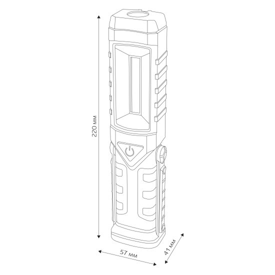 Фонарь светодиодный аккумуляторный рабочий Duwi 3568 6 Вт + 1 Вт