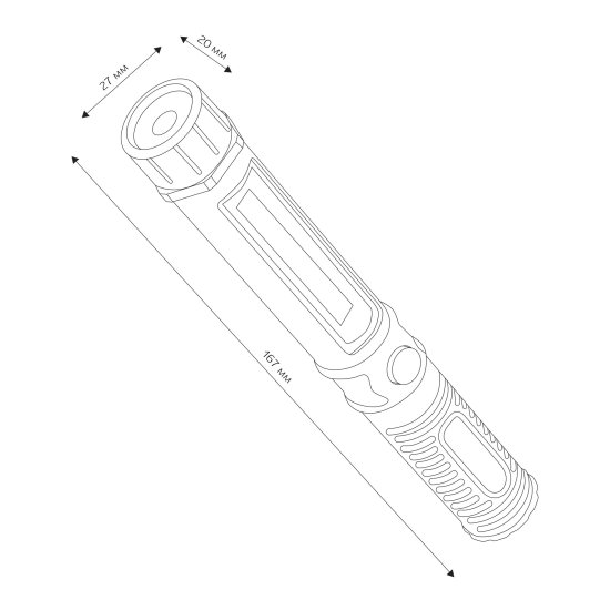 Фонарь светодиодный рабочий Duwi 3560 3 Вт + 1 Вт 3XAAA