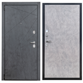 Дверь входная металлическая Порта Р-3 98x205 см левая цвет графит арт/грей арт