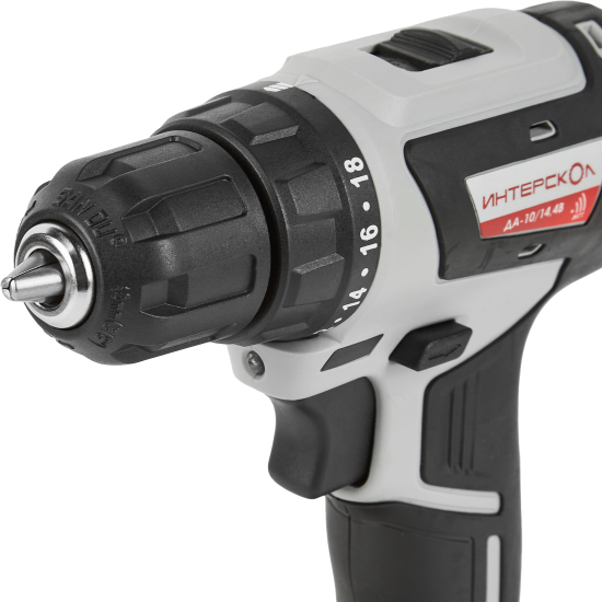Дрель-шуруповерт аккумуляторная бесщеточная Интерскол ДА-10/14.4В МиниМАКС, 14.4 В Li-ion 2x2 Ач