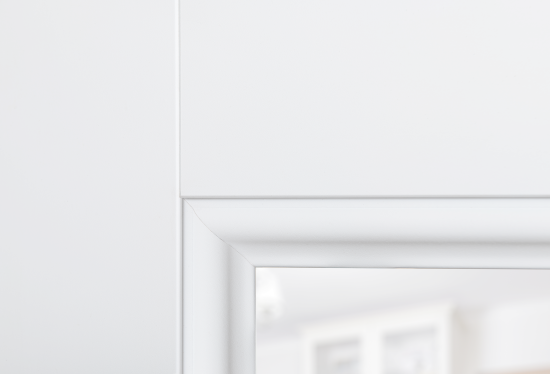 Дверь входная металлическая Порта Р-3 98x205 см левая цвет графит про/супер вайт с зеркалом