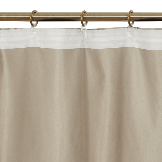 Штора на ленте Бархат пралине 200x280 см цвет бежевый