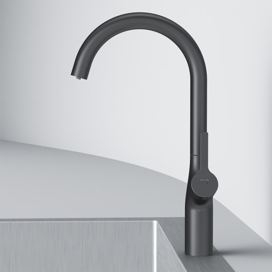 Смеситель кухонный Am Pm общая высота 37.8 цвет черный