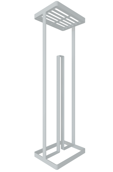 Держатель туалетной бумаги со столиком Март Island цвет белый