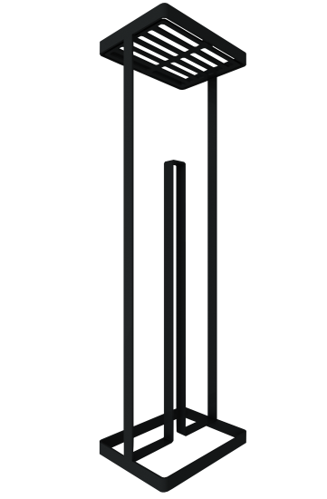 Держатель туалетной бумаги со столиком Март Island цвет чёрный