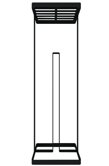 Держатель туалетной бумаги со столиком Март Island цвет чёрный