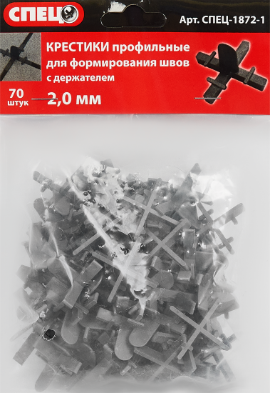 Крестики для швов с держателем Спец 2 мм, 70 шт.