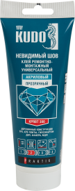 Клей ремонтно-монтажный Kudo Praktik Невидимый шов на акриловой основе прозрачный тюбик 200 мл