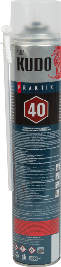 Пена монтажная бытовая Kudo Praktik 40 всесезонная 680 мл