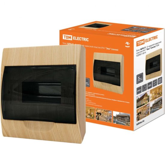Бокс TDM ELECTRIC ЩРН-П-8 Эко сосна