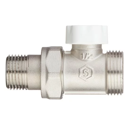 Клапан запорный Stout 1/2 ВР(г) х 3/4 НР(ш) для радиатора под евроконус (SVL-1196-000015)