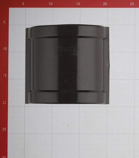 Соединение желоба Docke Lux пластиковое d140 мм шоколад RAL 8019