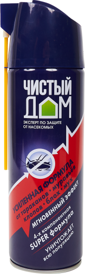 Аэрозоль Усиленная Формула от насекомых Чистый Дом 400 мл