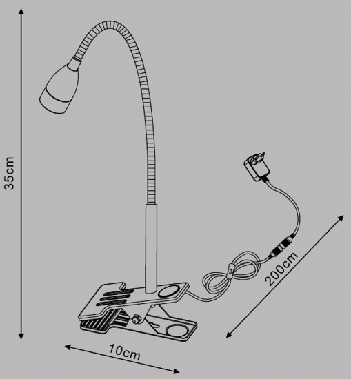 Настольная лампа светодиодная Inspire Gao нейтральный белый свет цвет черный