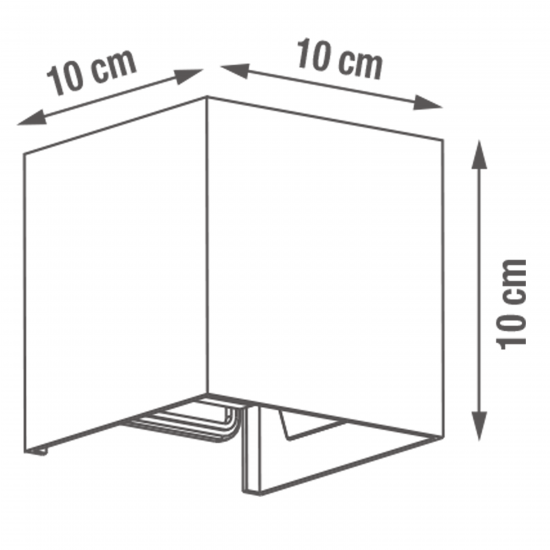 Настенный светильник светодиодный Inspire Kubbo теплый белый свет цвет черный