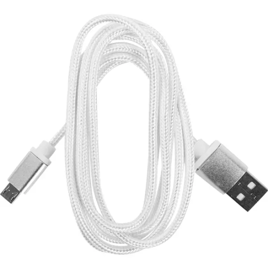 Кабель Oxion USB-micro USB 1.3 м 2 A цвет белый