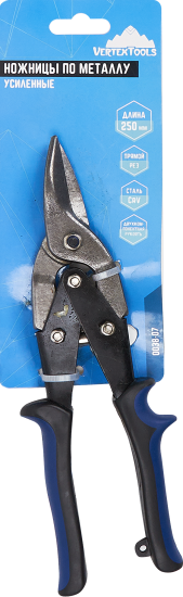Ножницы по металлу прямой рез Vertextools 0038-07 до 1.2 мм, 250 мм