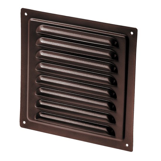 Решетка вентиляционная Ore GM1515B 150x150 мм металл цвет коричневый