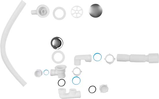 Сифон для ванны АНИ Пласт ø40 мм клик-клак