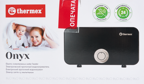 Проточный водонагреватель электрический Thermex Onyx 8000 211039 8 кВт черный