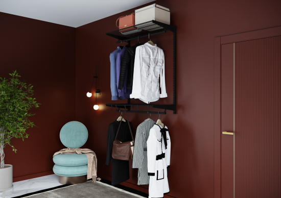 Полка проволочная НСХ 90.3x49.4 см сталь цвет черный