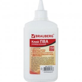 Клей ПВА для бумаги, картона, дерева BRAUBERG 227378
