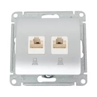 Двухместный механизм компьютерной розетки Systeme Electric GLOSSA