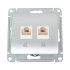 Двухместный механизм компьютерной розетки Systeme Electric GLOSSA