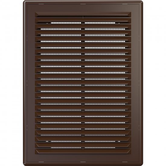 Решетка вентиляционная 183x253 мм пластик цвет коричневый