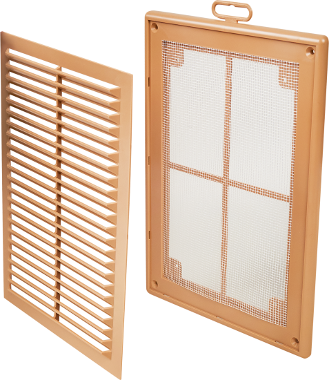 Решетка вентиляционная 183x253 бежевая