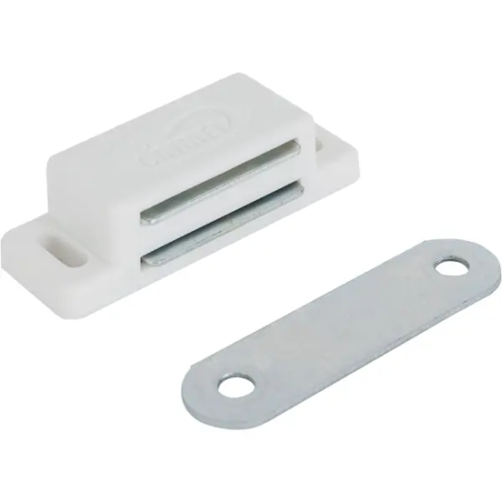 Защелка магнитная Jet 18x45x3 мм, пластик, цвет белый, 4 шт.