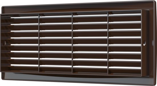 Решетка вентиляционная 300x135 мм пластик цвет коричневый