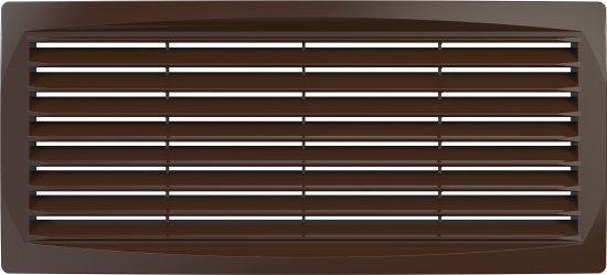 Решетка вентиляционная 300x135 мм пластик цвет коричневый