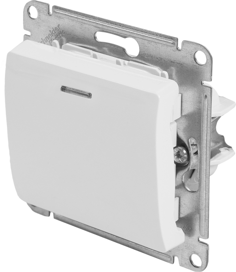 Выключатель встраиваемый Systeme Electric Glossa СХ1А 1 клавиша цвет молочный