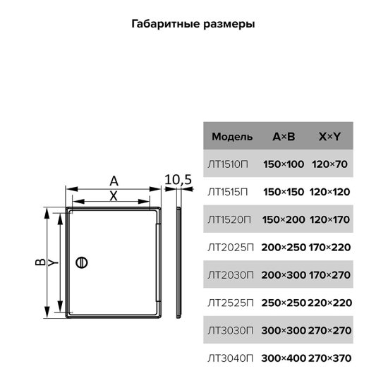 Люк ревизионный пластиковый 200х250 мм накладной