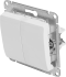 Переключатель встраиваемый Systeme Electric Glossa 2 клавиши цвет молочный