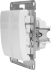 Переключатель встраиваемый Systeme Electric Glossa 2 клавиши цвет молочный
