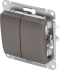 Переключатель встраиваемый Systeme Electric Glossa 2 клавиши цвет графит