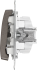 Переключатель встраиваемый Systeme Electric Glossa 2 клавиши цвет графит