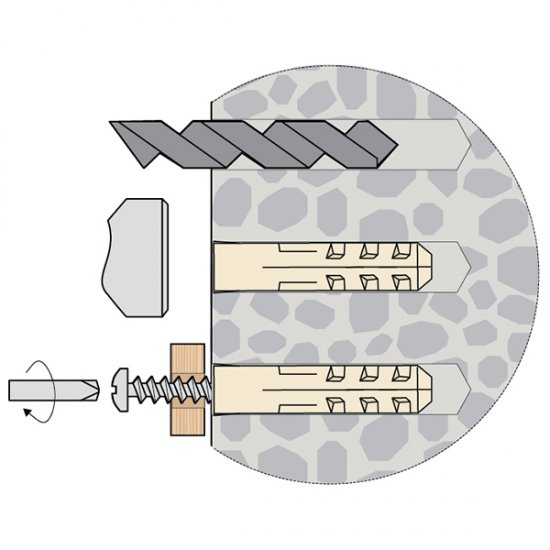 Дюбель распорный Hard-Fix 6x30 мм нейлон (100 шт.)