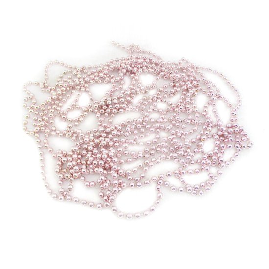 Бусы пластиковые D8мм 10м розовый