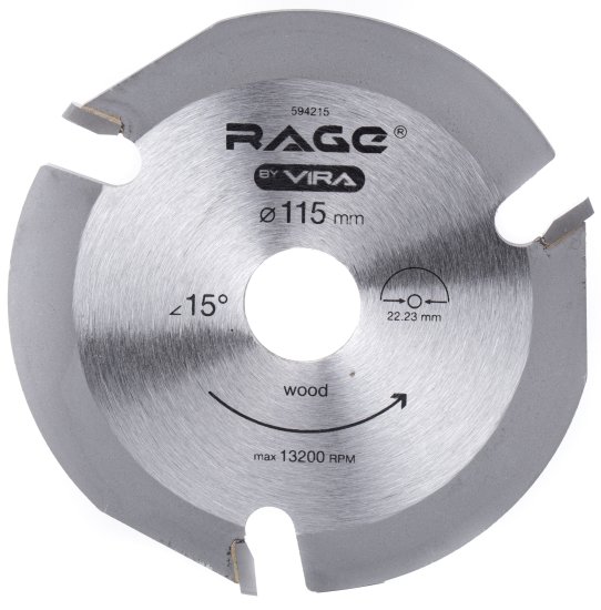 Диск пильный по дереву Rage 3Т 115x22.2x4 мм