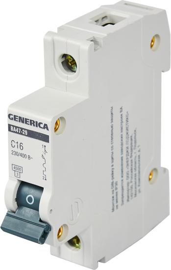 Автоматический выключатель Generica ВА47-29 1Р 16А 4.5КА