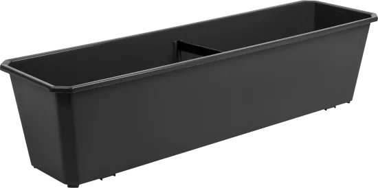 Ящик балконный Idiland 60x17x15 см пластик цвет тёмно-серый